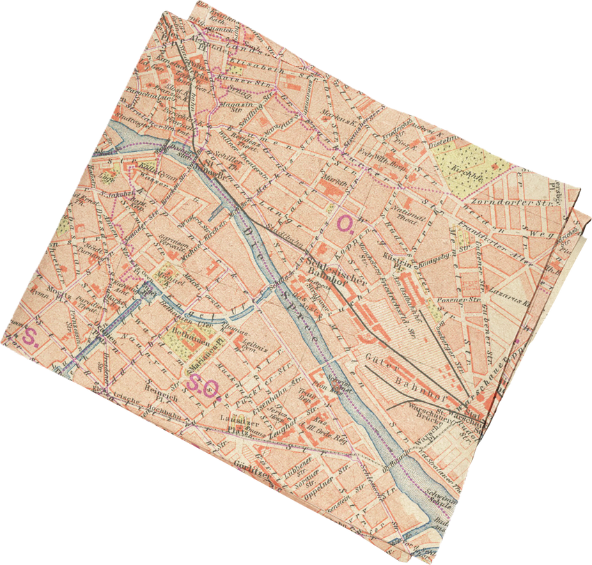 Scanned Weathered Map Scrap